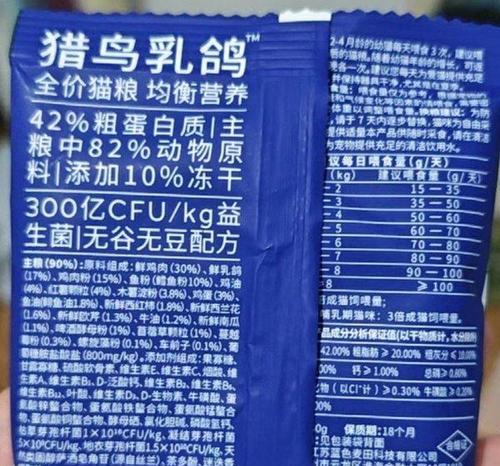 猫粮成分表中诱食剂的名称是什么？