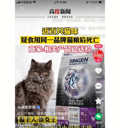 猫吃毒猫粮中毒了会怎么样？如何急救？